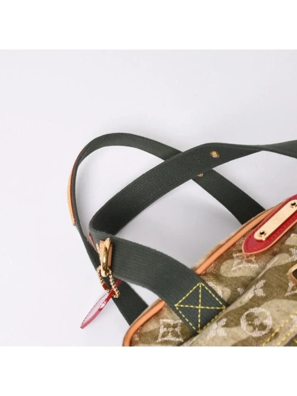 Louis Vuitton Monogram Moflage Denim Jasmine Handbag Khaki Takashi Murakami